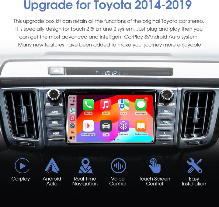 EZoneTronics Wireless Carplay Android Auto Adapter für Toyota Camry/Auris/CHR/Avensis/RAV4/Prius/Hig