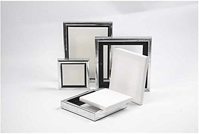 Keilrahmen, Aussenmasse 14x14 cm, Tiefe 3 cm, Leinwandgrösse: 10x10 cm, 6Stck., Aussenmasse 14x14