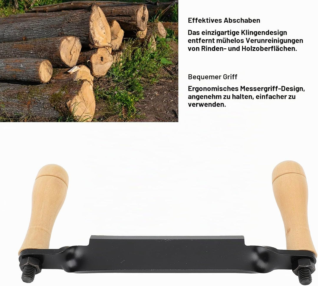 banapoy Zeichnen Rasur Werkzeug, Gebogenes gerades Zugmesser Entrindungswerkzeug für Baumstämme, Wer
