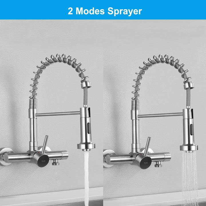 Wasserhahn Wand mit 3/4 Zoll Anschluss für Geschirrspüler/Waschmaschine, Küchenarmatur Wandmontage m