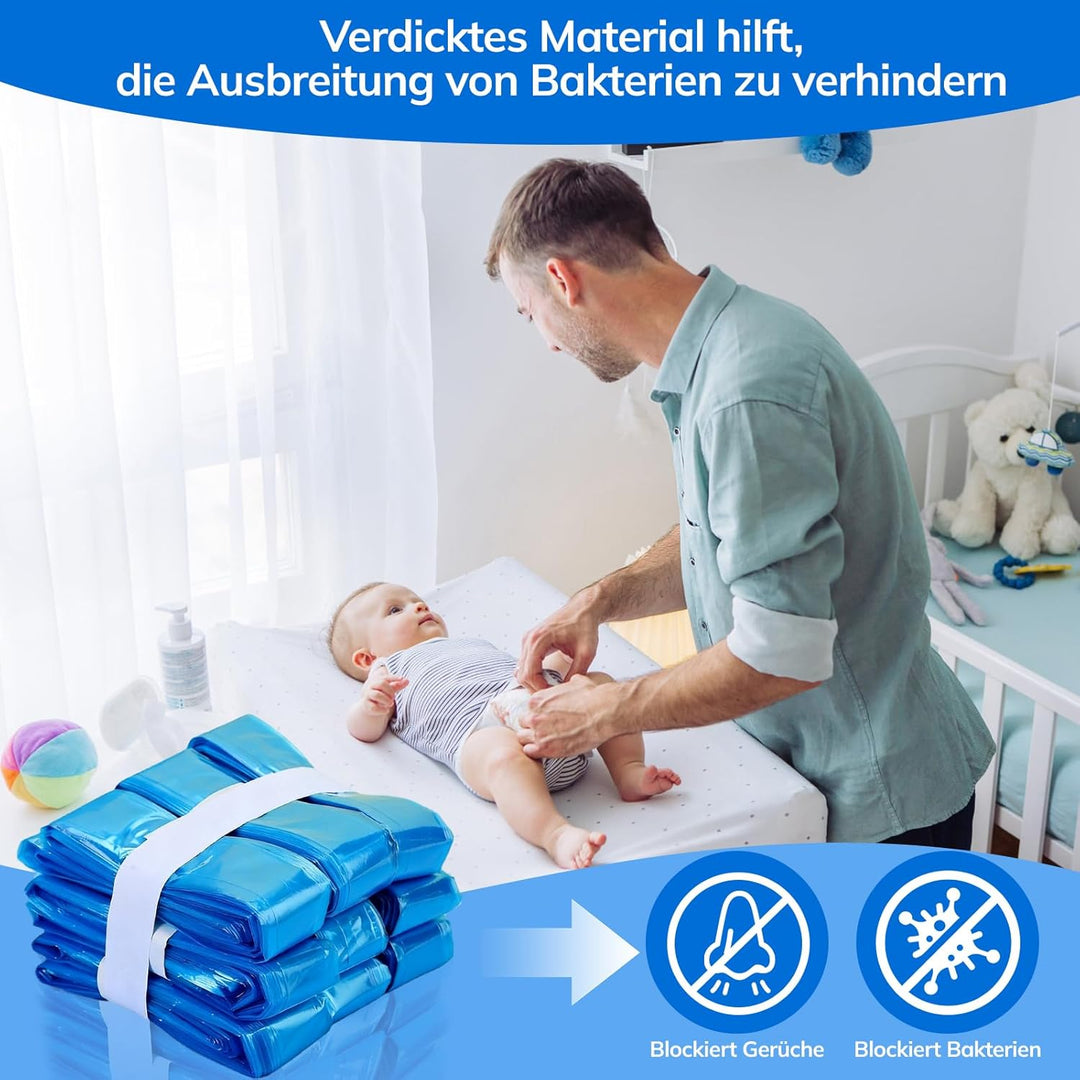 16 Stück Windeleimer Nachfüllkassetten 4,5m, 7-Lagiges Antibakterielles EVOH Nachfüllfolie Geruchsdi