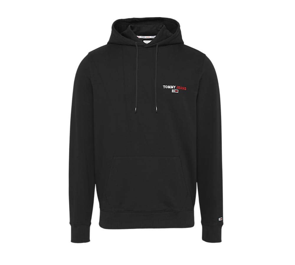 Tommy Jeans Herren TJM Tommy Chest Graphic Hoodie Hose M Schwarz, M Schwarz