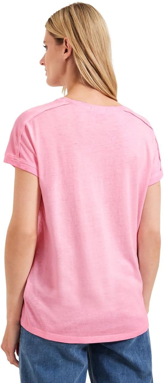 Cecil Damen Kurzarmshirt Bedruckt, Soft Neon Pink