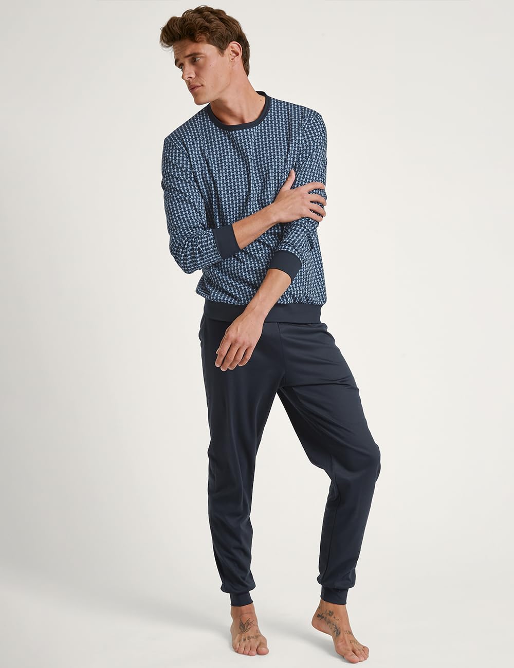 Calida Herren Relax Streamline Pyjamaset 50 Dark Sapphire, 50 Dark Sapphire