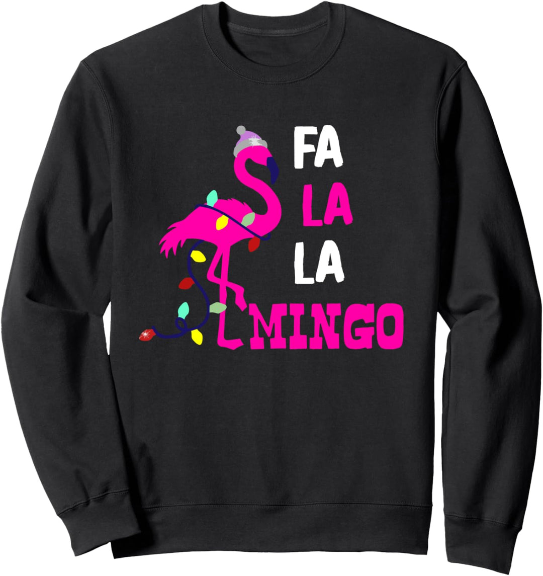 Fa La La Mingo - Cute Santa Flamingo Xmas Christmas Sweatshirt