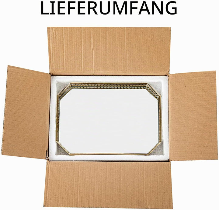 NUPTIO Metall Verspiegelt Verzierten Dekorativen Tablett, Kerzenhalter, 35.5cm Länge Snake Cupcake T