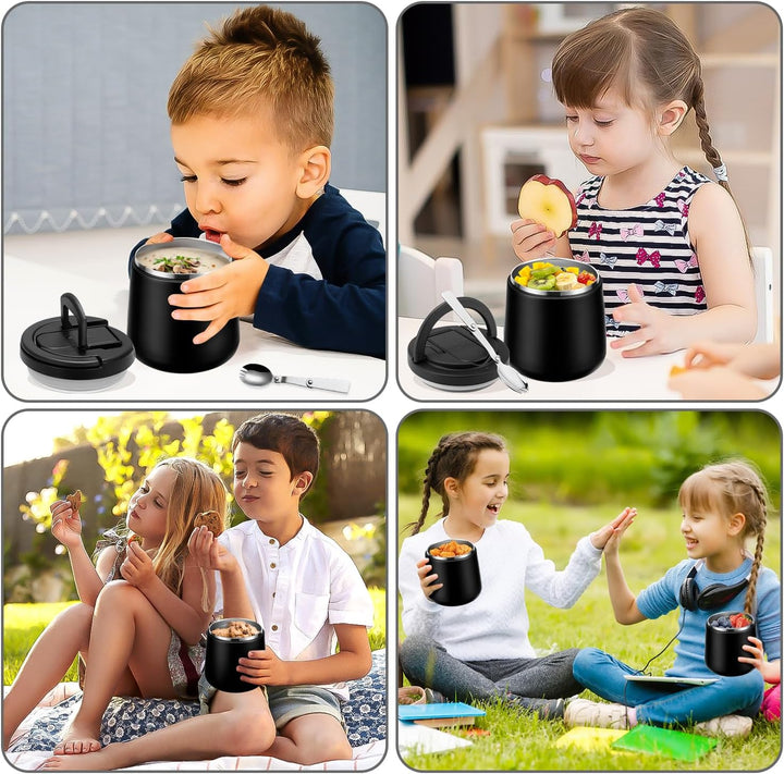 Itslife Thermobehälter für Essen 600ml, Warmhaltebehälter Essen Edelstahl mit Schnallendeckel und Lö