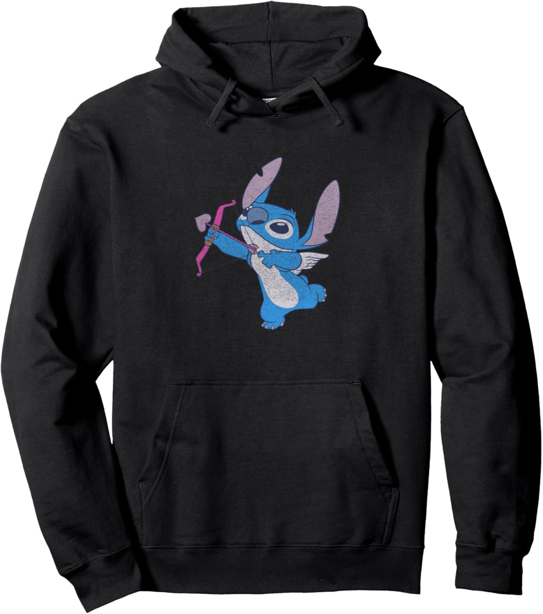 Disney Lilo & Stitch Valentinstag Vintage Stitch Cupid Pullover Hoodie