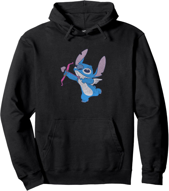 Disney Lilo & Stitch Valentinstag Vintage Stitch Cupid Pullover Hoodie