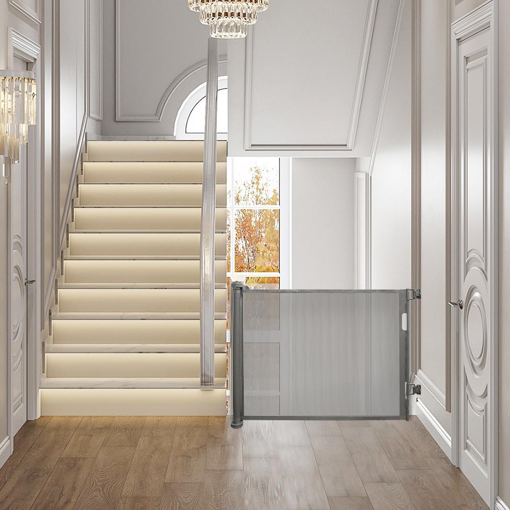 homewell 180cm Treppenschutzgitter Ausziehbare für Babys, Türschutzgitter, Türschutz für Treppen/Tür