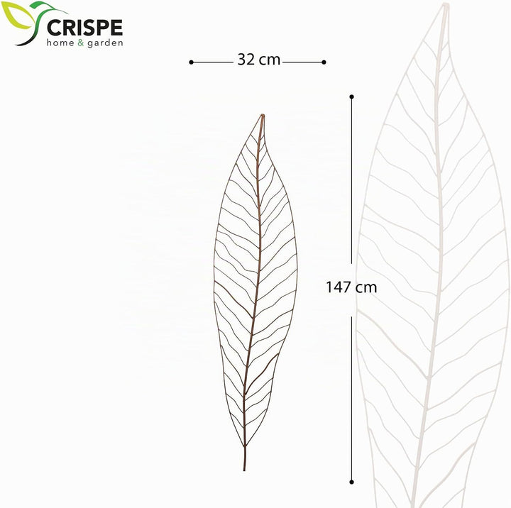 Crispe home &amp; garden Gartenstecker Edelrost - Farn gross | Rankhilfe Gartendeko Höhe 147 cm, Farn Gr