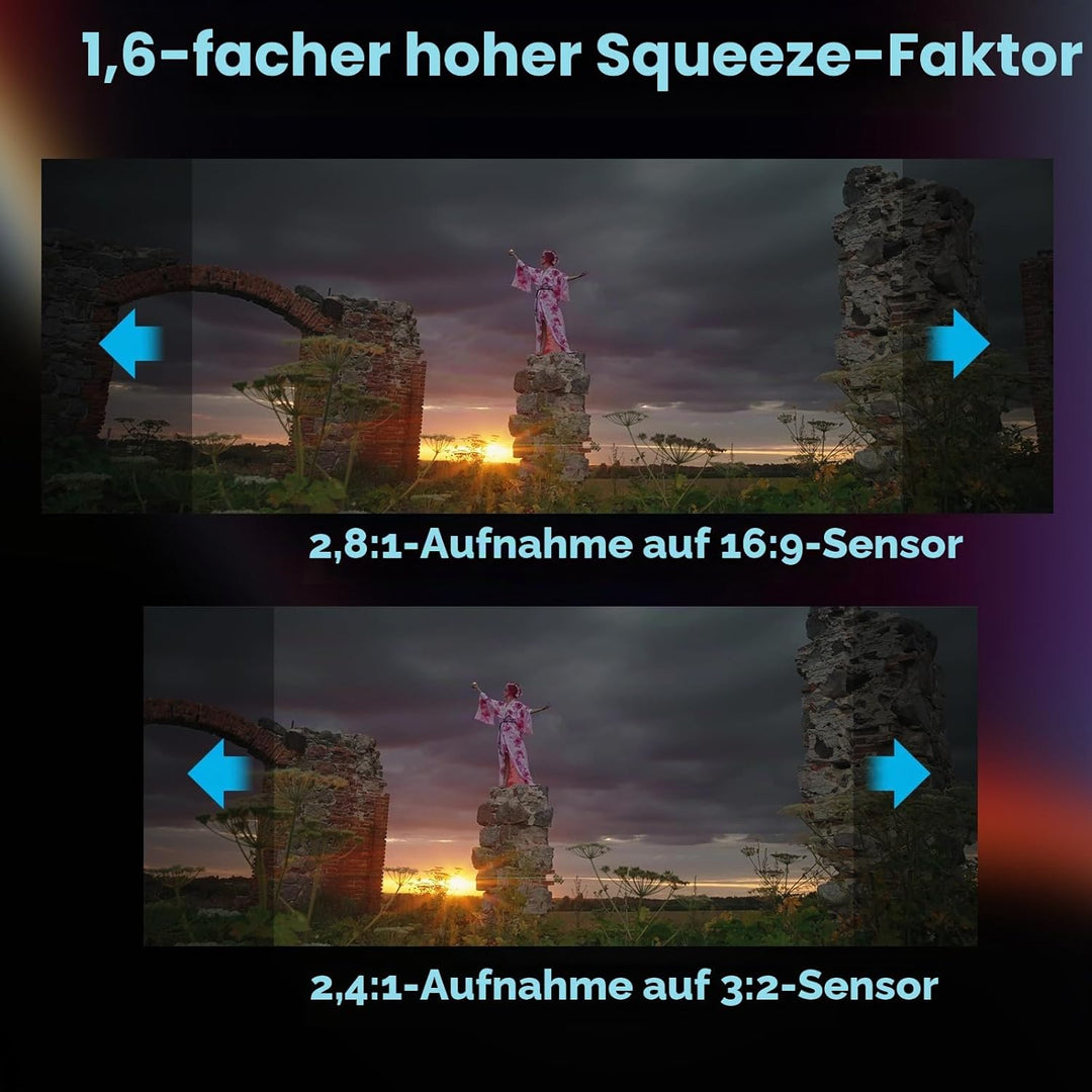 SIRUI 35mm T2.9 1.6X Vollformat anamorphes Cine Prime Objektiv Objektive Lens Lenses Modell Venus 35