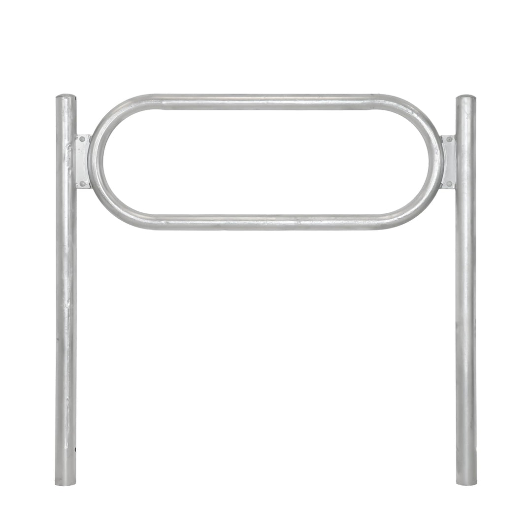 TRUTZHOLM Fahrradanlehnbügel 115 x 124 cm mit Mittelrahmen Stahl feuerverzinkt Ø 60 mm zum Einbetoni
