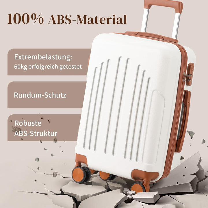 LEADZM Handgepäck Koffer aus ABS, Reisekoffer mit Rollen, Koffer & Trolleys, Hartschalenkoffer, Suit
