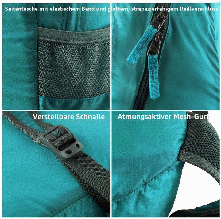 G4Free 20L Faltbarer Rucksack Ultraleichter Wanderrucksack Daypack für Männer Frauen und Kinder für