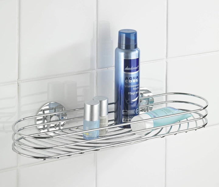 WENKO Turbo-Loc® Maxiablage, Wandablage für Seife, Shampoo & Co., Wandregal fürs Badezimmer, Befesti