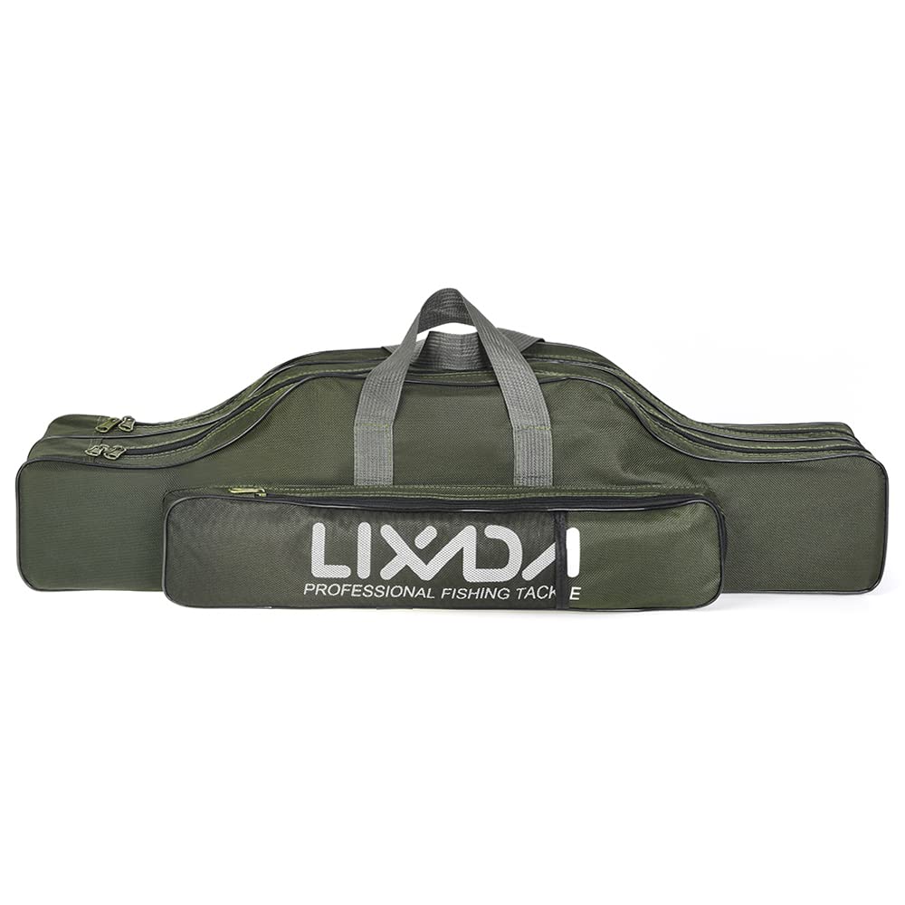 Lixada Tragbare Angeltasche, faltbar, Angelrutentasche, Outdoor-Angeltasche, 100 cm/130 cm/150 cm Gr