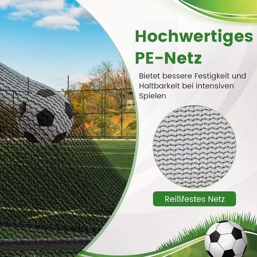 COSTWAY Fussballtor faltbar für Garten Kinder, Fussballtor mit Metallrahmen, wetterfestem PE-Netz &amp;