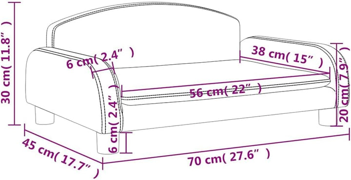 vidaXL Kindersofa Braun 70x45x30 cm Stoff 70 x 45 x 30 cm Braun, 70 x 45 x 30 cm Braun