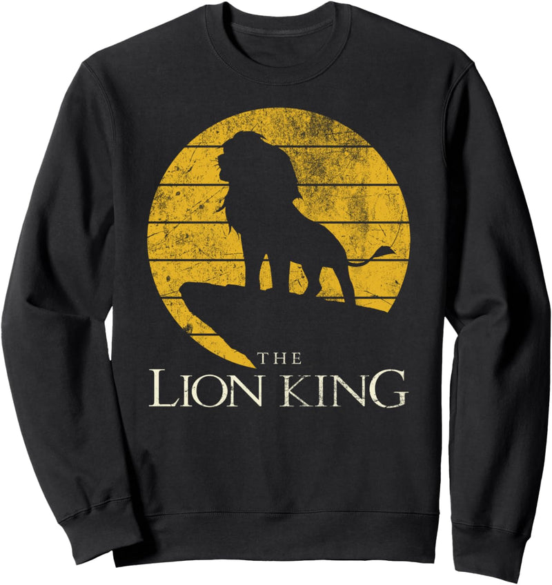 Disney The Lion King Simba Silhouette Lined Sunset Logo Sweatshirt