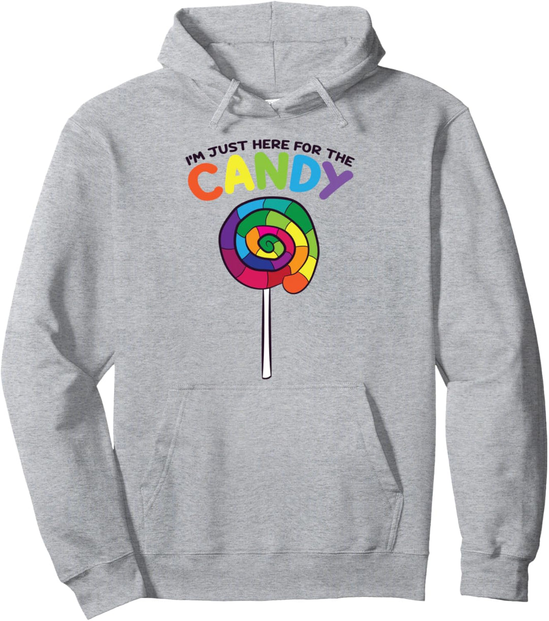 Süssigkeiten-Lollipop I'm Just Here For The Candy Pullover Hoodie