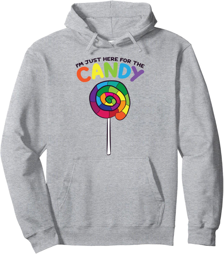 Süssigkeiten-Lollipop I'm Just Here For The Candy Pullover Hoodie