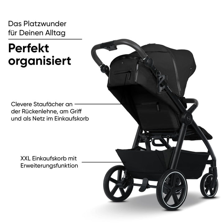 my junior® PLIA² | grosser Komfortbuggy mit Luftkammerreifen, Einhand-Faltmechanismus, einstellbare