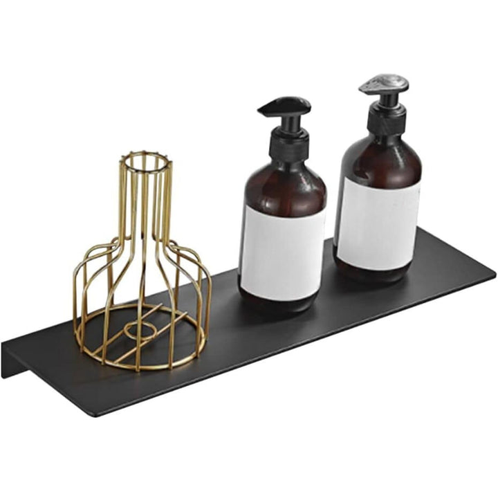 40CM Duschablage Ohne Bohren Aluminium Badablage Schwarz Selbstklebende für Badezimmer Schlafzimmer