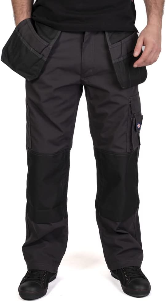 Lee Cooper Herren Triple-stitched Multi-tool Knee Pad Work Safety Holster Pocket Trouser 32R grau, G