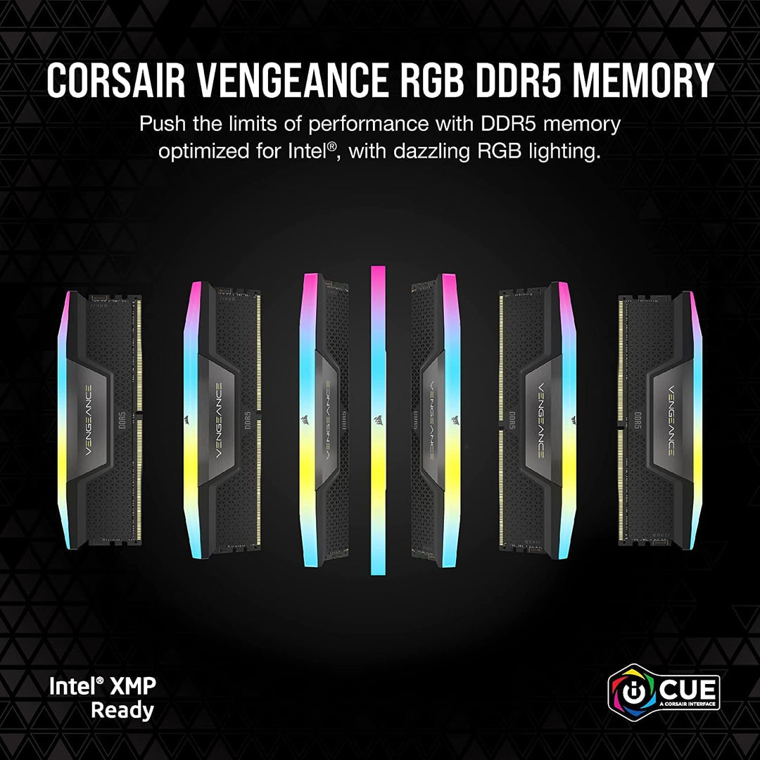 Corsair VENGEANCE RGB DDR5 RAM 64GB (2x32GB) 6000MHz CL40 Intel XMP iCUE Kompatibel Computer Speiche