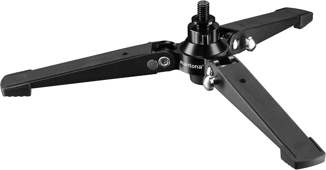 Mantona ONE Mini 50 cm mit Standspinne – Aluminium Einbeinstativ, Höhe 5-50 cm, Traglast 6 kg, ideal