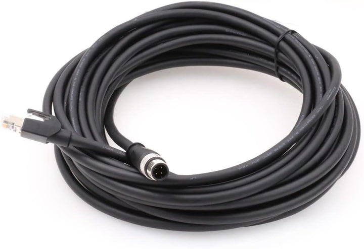 SZRMCC M12 4-Pin auf RJ45 Stecker Industrial Ethernet Abgeschirmtes Kabel Cat5e Hochflexibles Indust