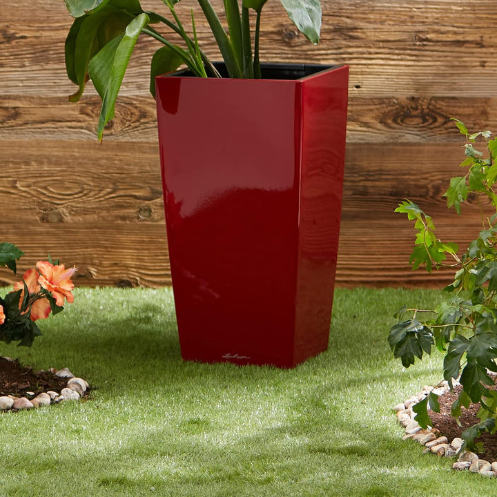 LECHUZA CUBICO Premium 30 scarlet rot hochglanz 18183 29.5x29.5x56.5 cm Scarlet Rot Hochglanz, 29.5x