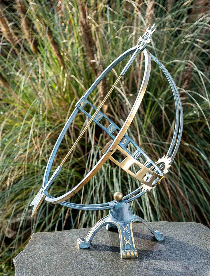 IDYL Outdoor Zeitmesser aus Bronze Grosse Sonnenuhr - hochwertig und auffällig | Nr. 1263 | Masse: 6