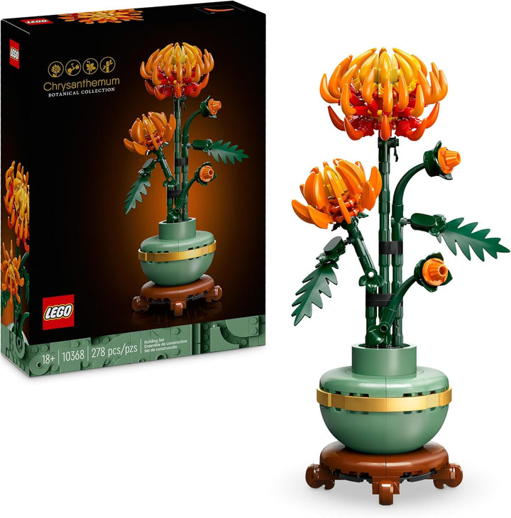 LEGO Icons Chrysantheme, kreatives Bauset für Erwachsene, Pflegeleichte Spielzeug-Pflanze zum Versch