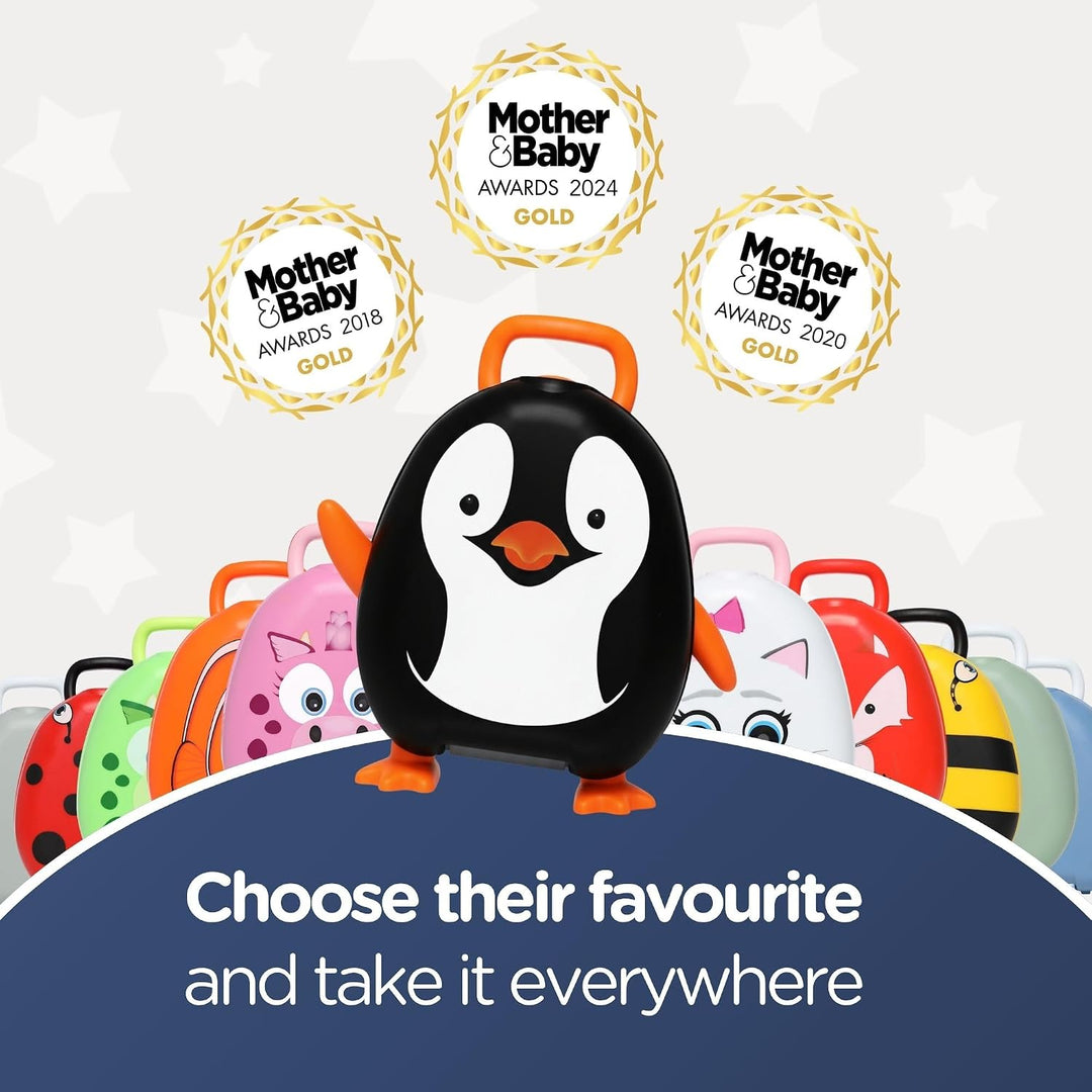 My Carry Potty - Pinguin Travel Töpfchen, preisgekrönter tragbarer Toilettensitz für Kleinkinder, de