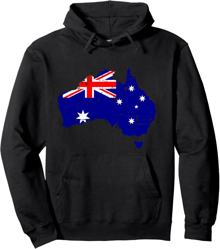 Australien Karte Flagge Pullover Hoodie