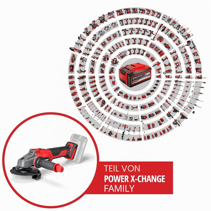 Einhell Professional Akku-Winkelschleifer AXXIO 18/125 Power X-Change (18 V, 700 W, 125 mm Scheiben-