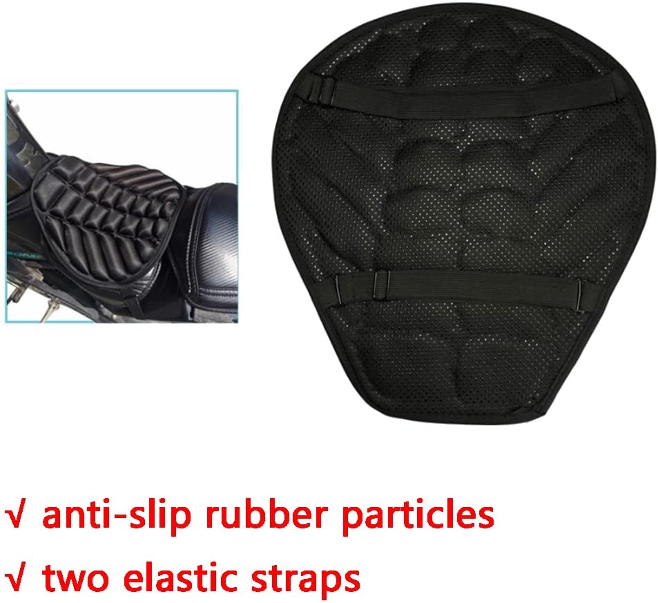 Riloer 3D-Stossdämpfungs-Motorrad-Sitzkissen, druckentlastendes Schwamm-Motorrad-Sitzpolster, atmung