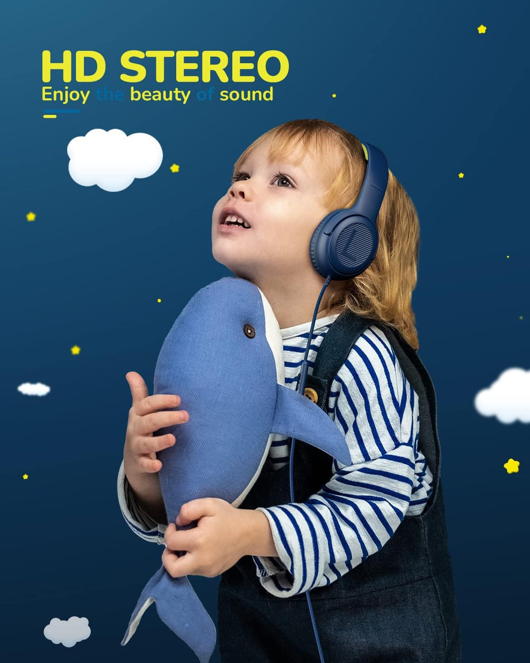 awatrue Kinder Kopfhörer[2 Pack], Kabel Kinderkopfhörer mit Mikrofon, Kopfhörer Kinder für Schule/Re