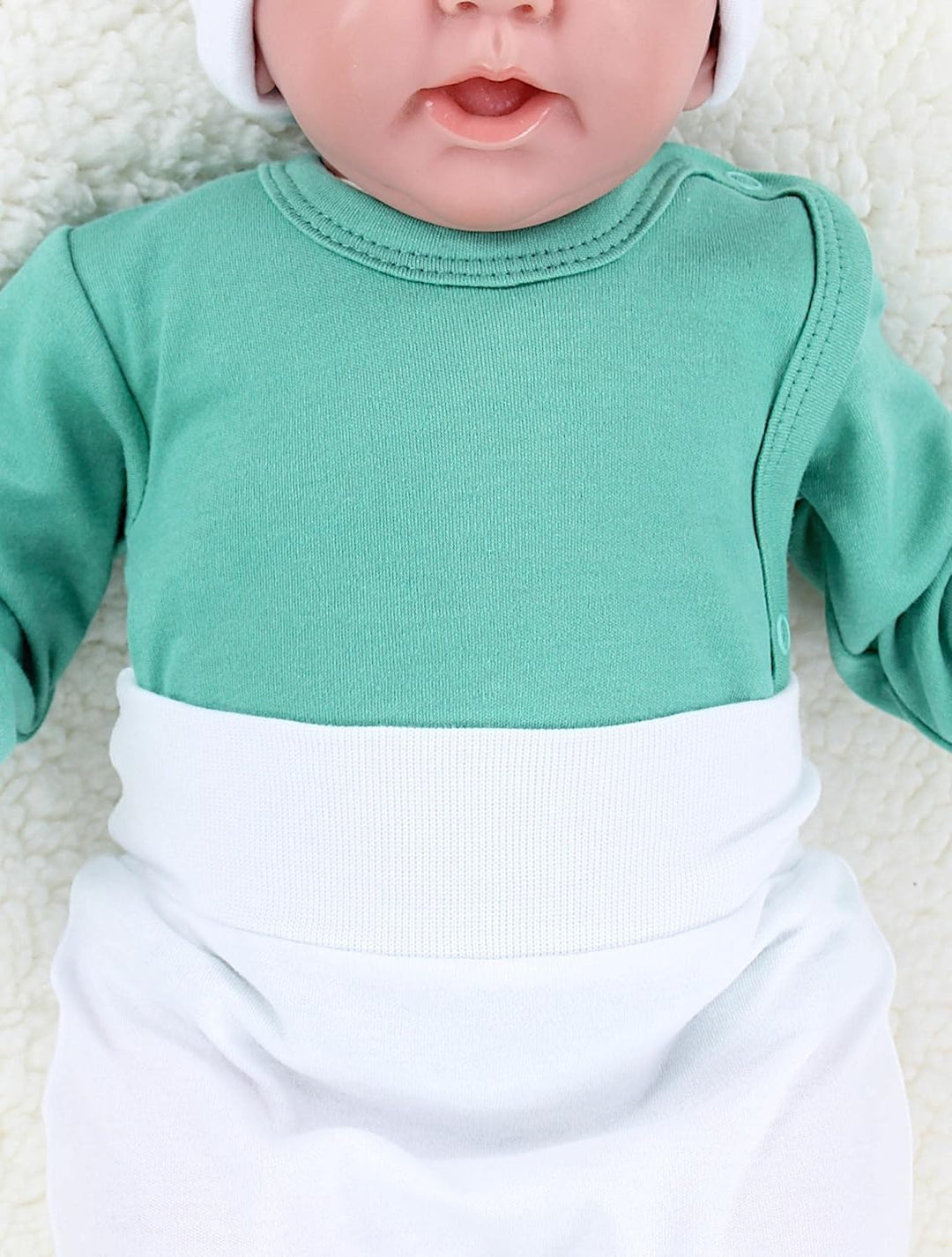 Baby Body Langarm – Wickelbody Langarm im 5er Pack aus Baumwolle für Mädchen und Jungen, Dunkelblau