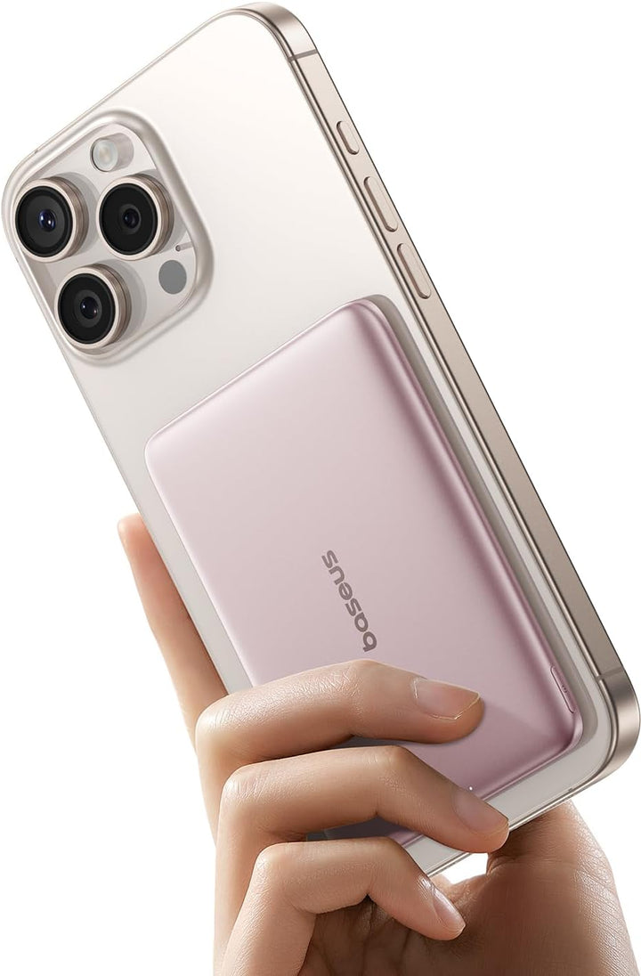 Baseus Picogo AM41 Power Bank, Ultra Slim 5000mAh Magsafe Powerbank, PD 20W Schnellladung, Portabel,