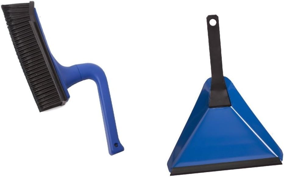 V7 Set Handfeger und Kehrschaufel blau Kehrset