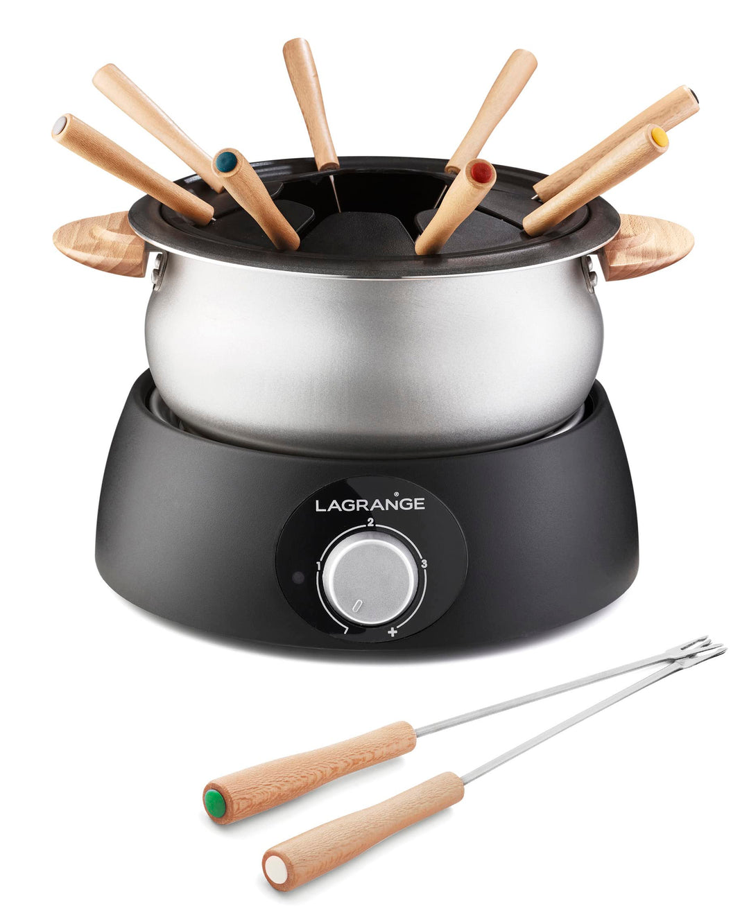 LAGRANGE Classic Fondue, Aluminium Helles, Helles Holz