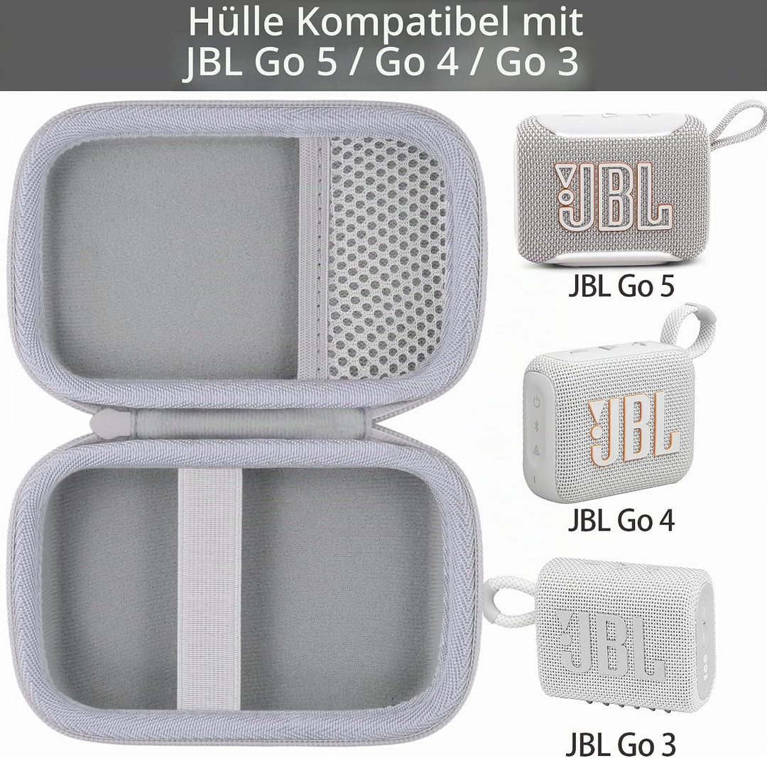 co2CREA Hart Reise Schutz Hülle Etui Tasche für JBL GO 5 /GO 4 /GO 3 tragbarer Bluetooth Lautspreche