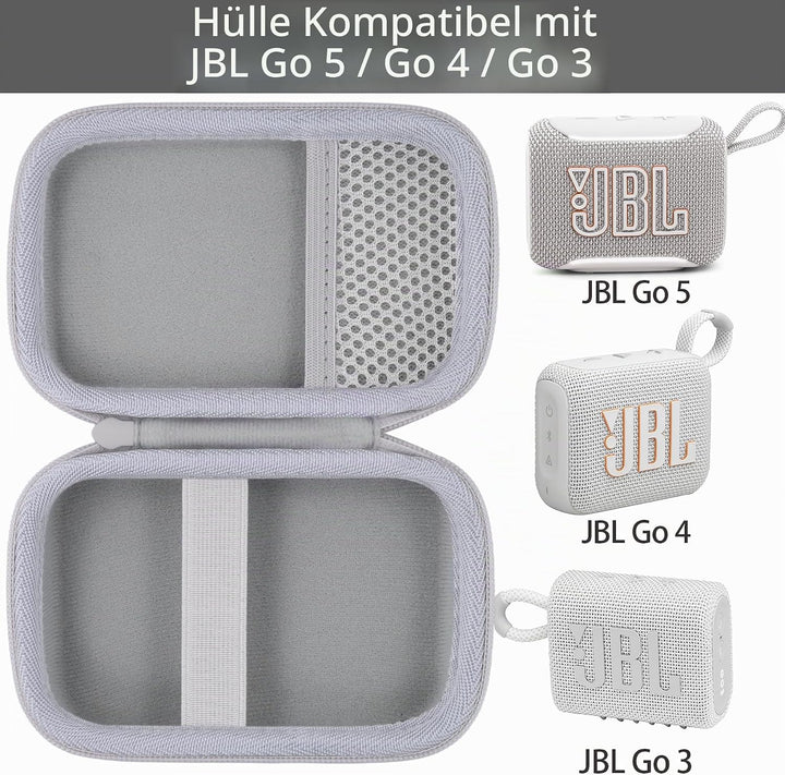 co2CREA Hart Reise Schutz Hülle Etui Tasche für JBL GO 5 /GO 4 /GO 3 tragbarer Bluetooth Lautspreche