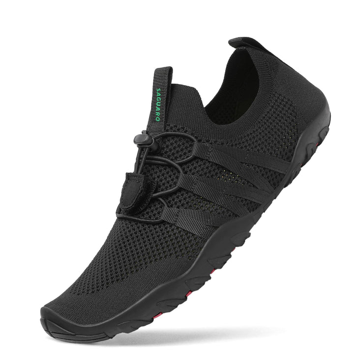 SAGUARO Herren Badeschuhe Damen rutschfeste Sohle Schnell Trocknend Schwimmschuhe 37 EU Dunkelschwar