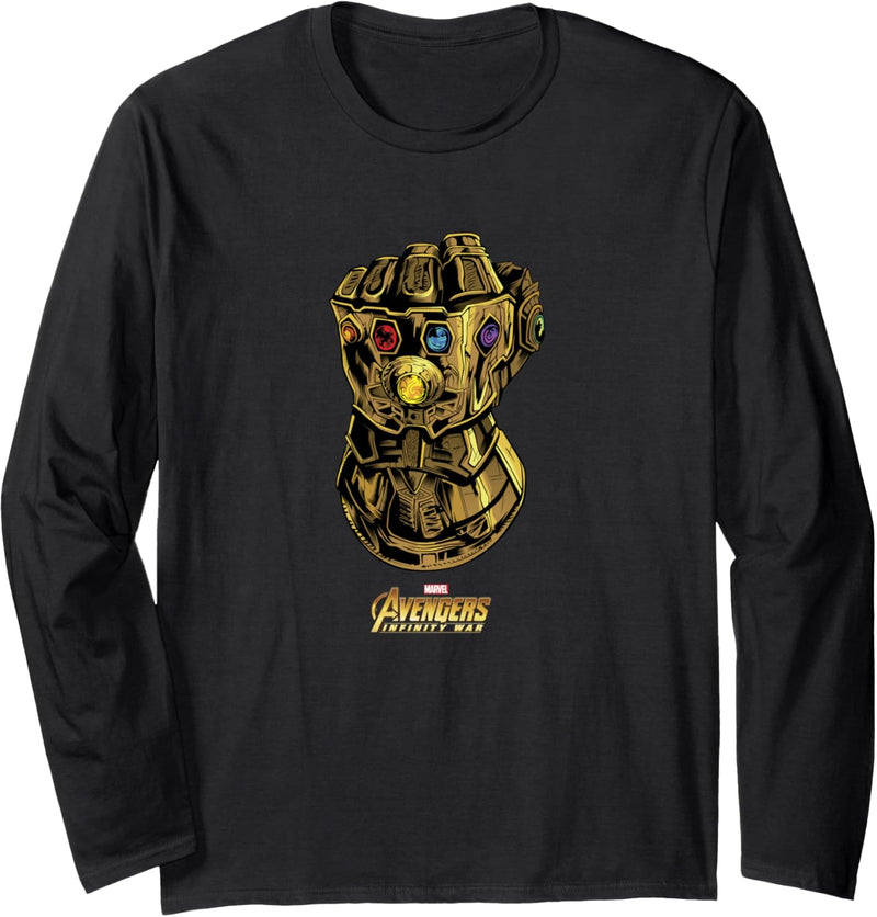 Marvel Avengers Infinity War Gauntlet Gems Langarmshirt