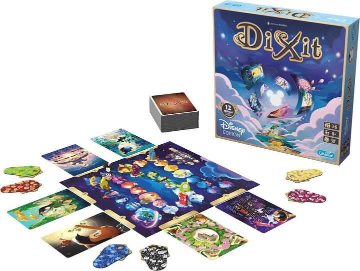 Asmodee - Dixit: Disney - Brettspiel mit Disney-Charakteren, 3-6 Spieler, 8+ Jahre, italienische Aus