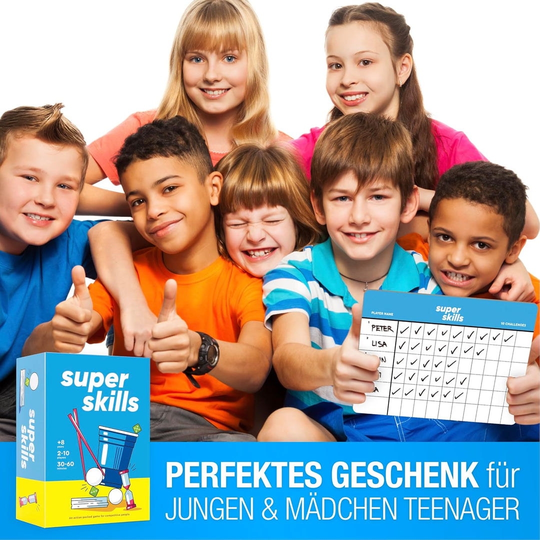 The World Game Super Skills - Deutsch - Das lustige Gesellschaftsspiel für Kinder, Jugendliche & Erw